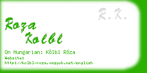 roza kolbl business card
